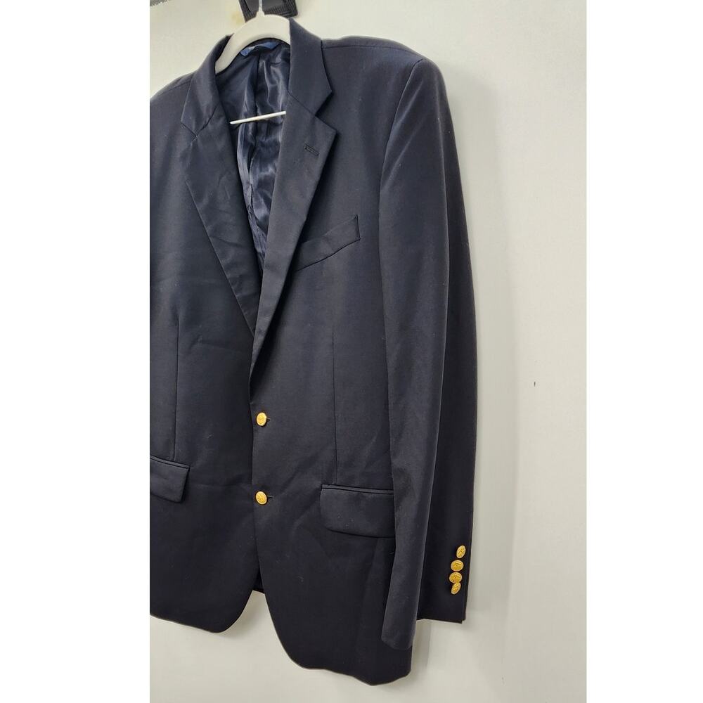 Men's Brooks Brother Loro Piana Wool Blue Navy Blazer Size 42 Reg - Picture 5 of 13